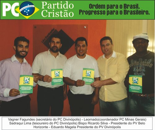 Exclusivo: mais um partido cristão aporta em Divinópolis – Desta vez é o PC, comandado por Sadraqui Maia pc com nomes